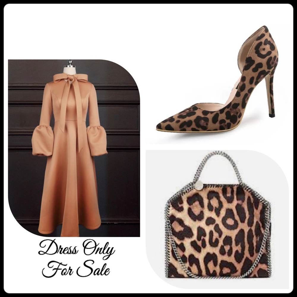 Tan Bow Dress